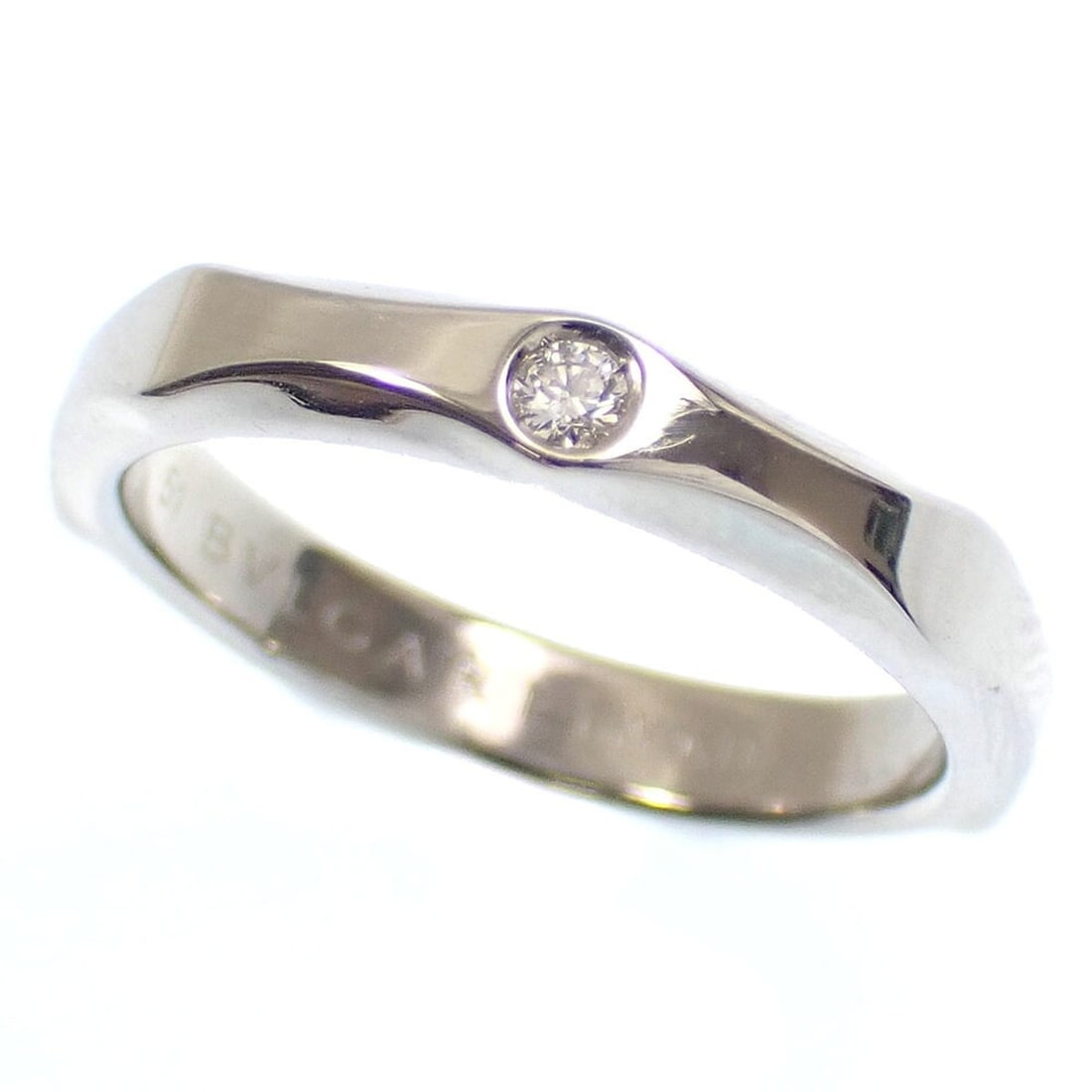 Bvlgari Infinito Wedding Band Ring, Women's, Diamond, Pt950, Size 10.5 (#51), 5.2g, Platinum Ring: --- Catalog ---Category: SizeJP Size: 11US Size: 6Category: DesignType: Band ringGender: WomenMaterial: Platinum 950Category: GeneralBrand: Bvlgari--- Item List ---Section: ConditionRanking: Rank AB U
