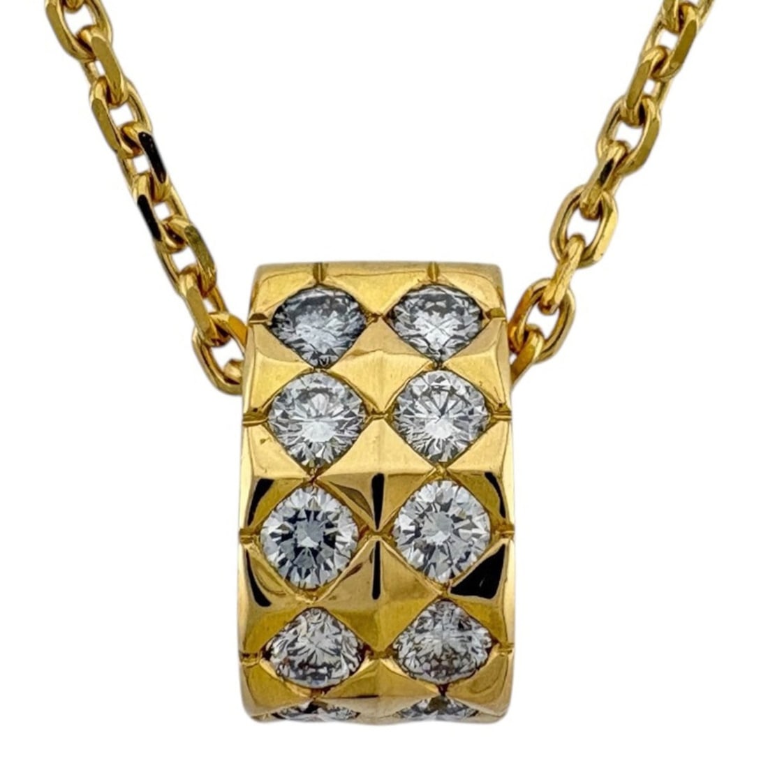 Boucheron Diamant Necklace, 18K Gold Diamond Necklace for Women: --- Catalog ---Category: SizePendant Size: 14.5mm x 8.5mm / 0.57'' x 0.33''Neck Circumference: 40.5 cm / 15.94''Category: DesignGender: WomenMaterial: Yellow gold (18K)Necklace Type: NecklaceCategory:
