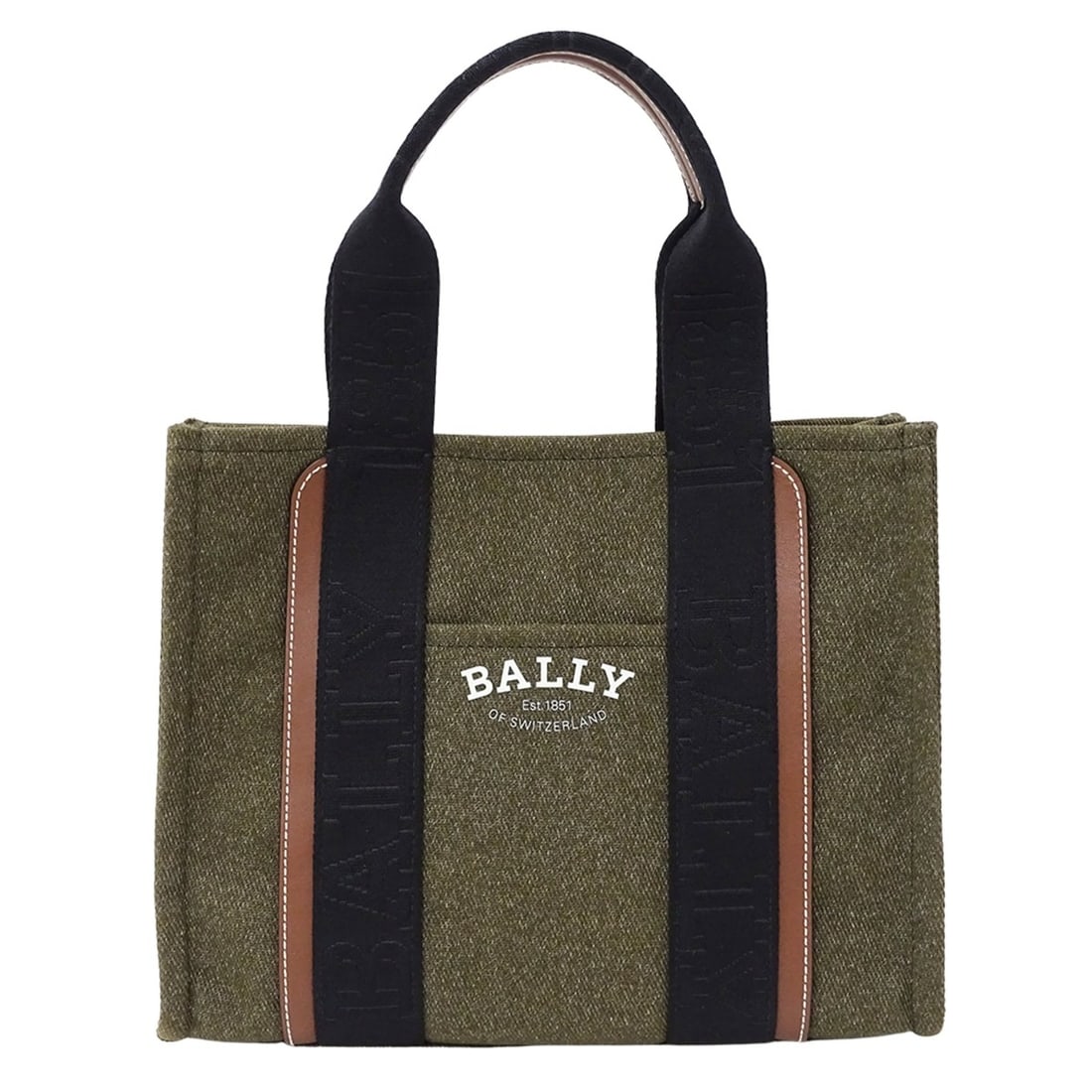 Bally handbag for women, brand name, tote bag, canvas, khaki.: --- Catalog ---Category: SizeSize (HxWxD): 23cm x 29.5cm x 11cm / 9.05'' x 11.61'' x 4.33''Category: DesignType: Handbag, Tote bagColor: KhakiGender: WomenMaterial: Canvas Category: GeneralBrand: Ball