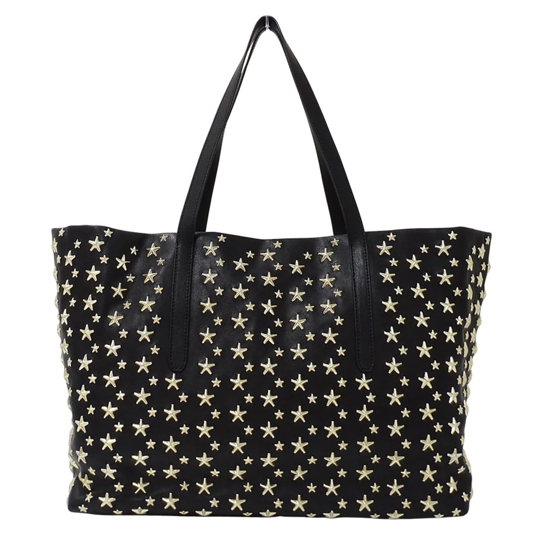 Jimmy Choo women's handbag, brand tote bag, leather, Pimlico tote, black, studs, star, shoulder bag.: --- Catalog ---Category: SizeSize (HxWxD): 28.5cm x 38cm x 17cm / 11.22'' x 14.96'' x 6.69''Category: DesignType: Handbag, Tote bagColor: BlackGender: WomenMaterial: Leather Category: GeneralBrand: Ji
