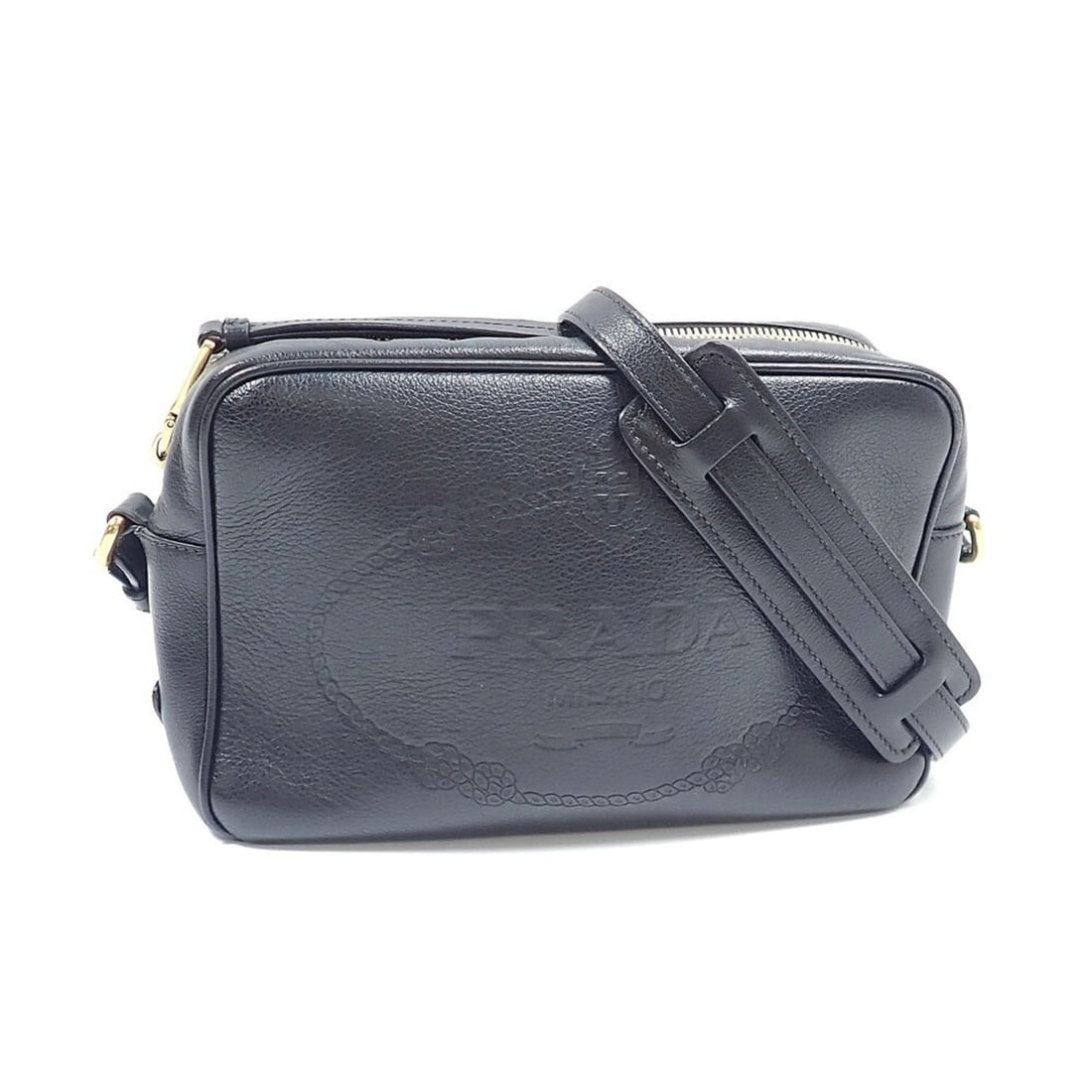 Prada Shoulder Bag for Women, Nero Black Leather, 1BH089: --- Catalog ---Category: SizeSize (HxWxD): 15cm x 22.5cm x 9cm / 5.9'' x 8.85'' x 3.54''Category: DesignType: Shoulder bagColor: Black, GrayGender: WomenMaterial: Leather Category: GeneralBrand: Prada