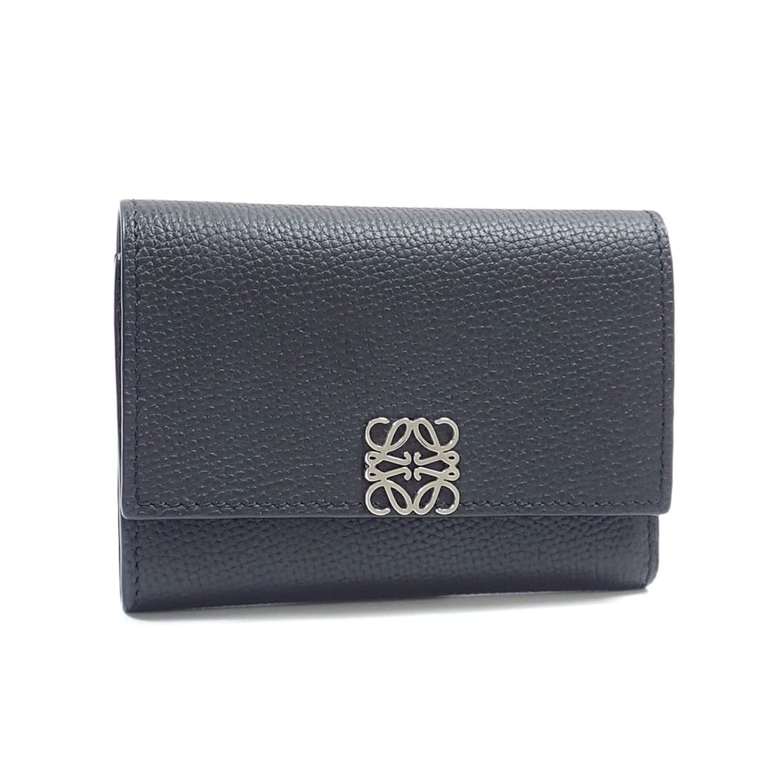 Loewe Anagram Trifold Wallet, Black Leather, for Women and Men (1 of 11)