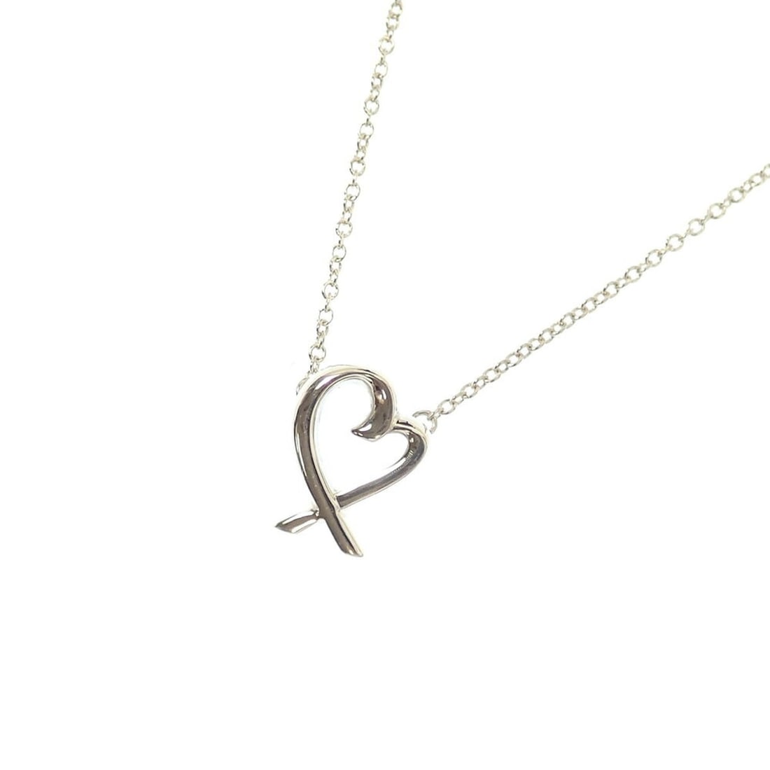 Tiffany & Co. Mini Loving Heart Necklace for Women, SV925, 1.7g, Silver: --- Catalog ---Category: SizePendant Size: 11.5mm x 9mm / 0.45'' x 0.35''Neck Circumference: 41 cm / 16.14''Category: DesignColor: SilverGender: WomenMaterial: Silver 925Necklace Type: NecklaceCategor