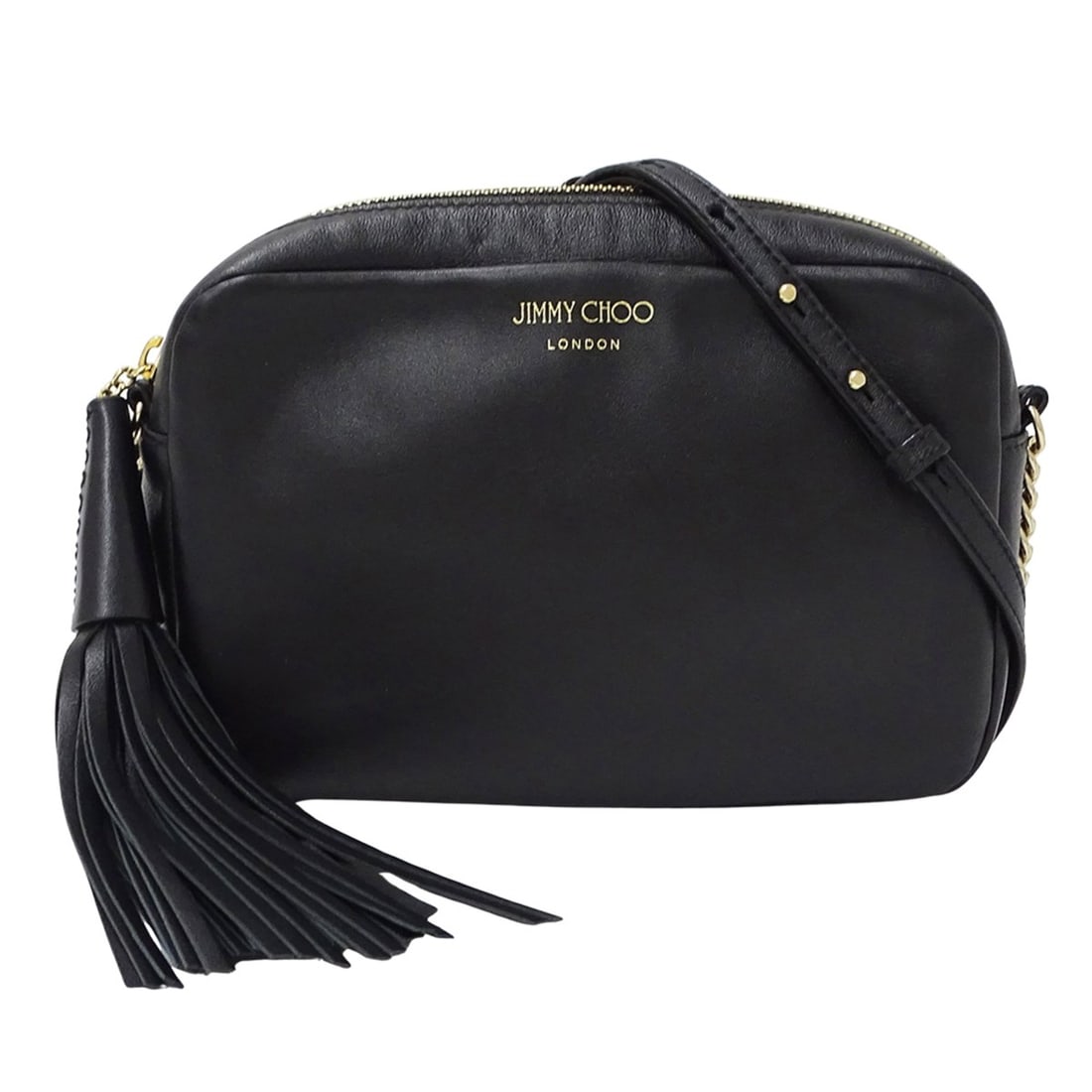 Jimmy Choo handbag for women, brand name shoulder bag, leather, black, tassel, fringe, mini bag.: --- Catalog ---Category: SizeSize (HxWxD): 14cm x 21cm x 5.5cm / 5.51'' x 8.26'' x 2.16''Category: DesignType: Handbag, Shoulder bagColor: BlackGender: WomenMaterial: Leather Category: GeneralBrand: J