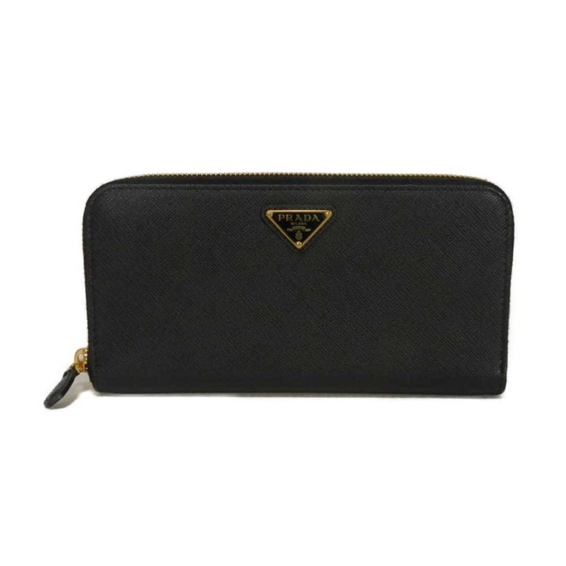 Prada PRADA Long Wallet, Saffiano Leather, Zip-Around Round Zipper, RFID, IC, Triangle Logo, Nero: --- Catalog ---Category: SizeSize (HxWxD): 10.5cm x 20cm x 2.3cm / 4.13'' x 7.87'' x 0.9''Category: DesignType: Long wallet (bi-fold)Color: BlackGender: Men,WomenMaterial: Saffiano Category: GeneralMP