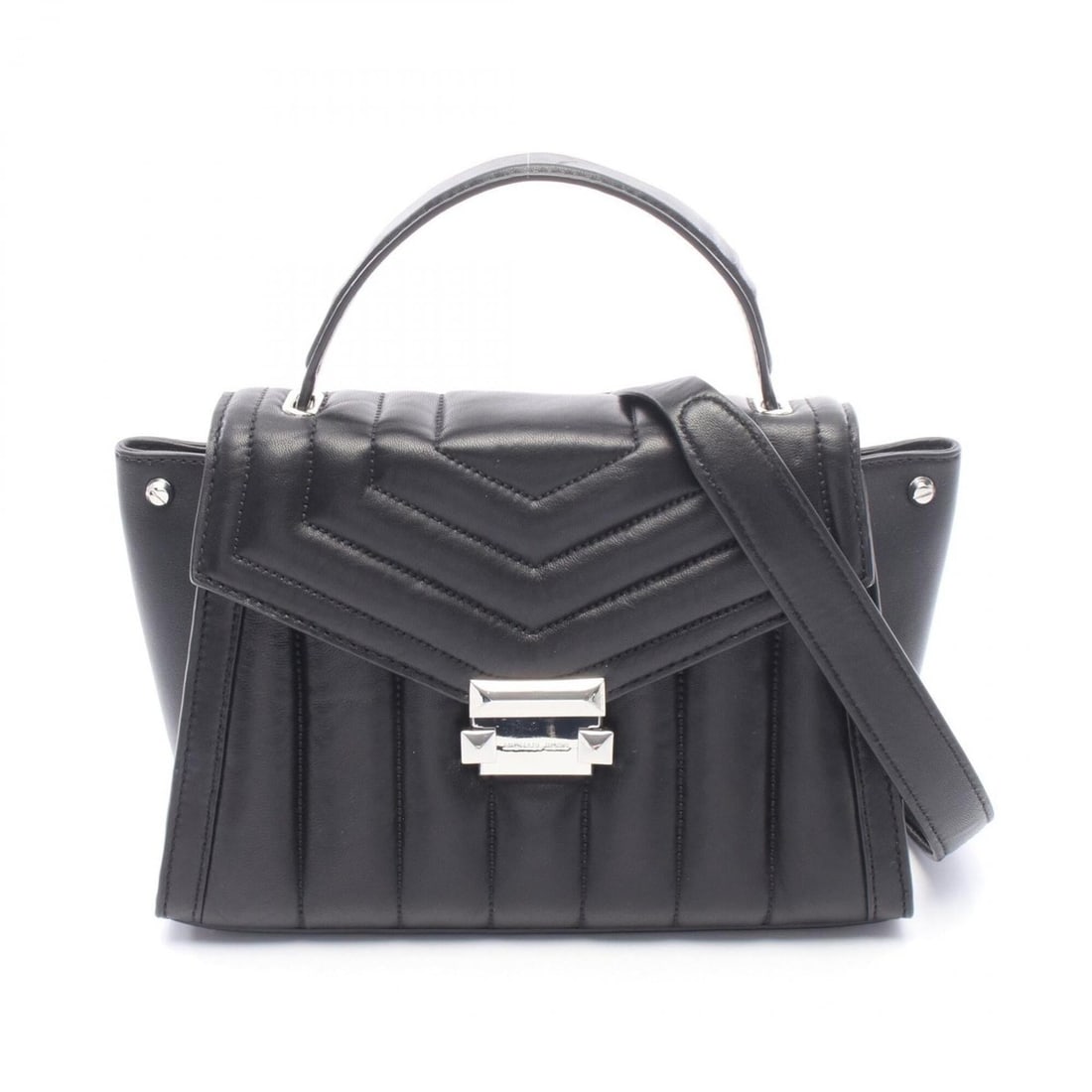 Michael Kors Whitney 2-Way Leather Handbag for Women, Black: --- Catalog ---Category: SizeSize (HxWxD): 18.5cm x 26.5cm x 9.5cm / 7.28'' x 10.43'' x 3.74''Category: DesignType: HandbagColor: BlackGender: WomenMaterial: Leather Category: GeneralBrand: Michael Ko