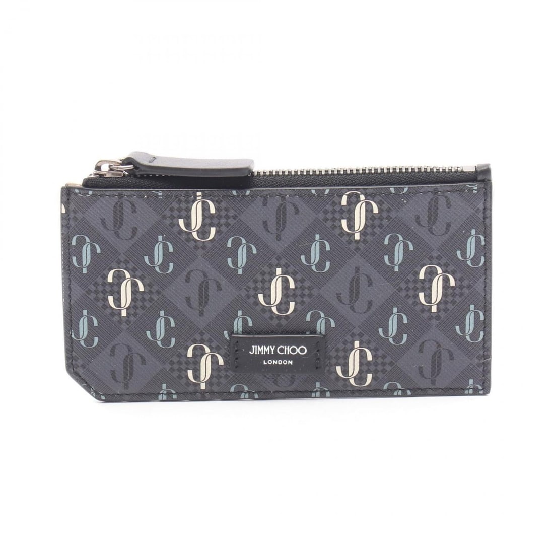 Jimmy Choo wallet/coin purse for women, gray/multicolor: --- Catalog ---Category: SizeSize (HxWxD): 7cm x 14cm x 1.5cm / 2.75'' x 5.51'' x 0.59''Category: DesignType: Coin purse/coin caseColor: Gray, Multi-colorGender: WomenMaterial: PVC Category: GeneralBr
