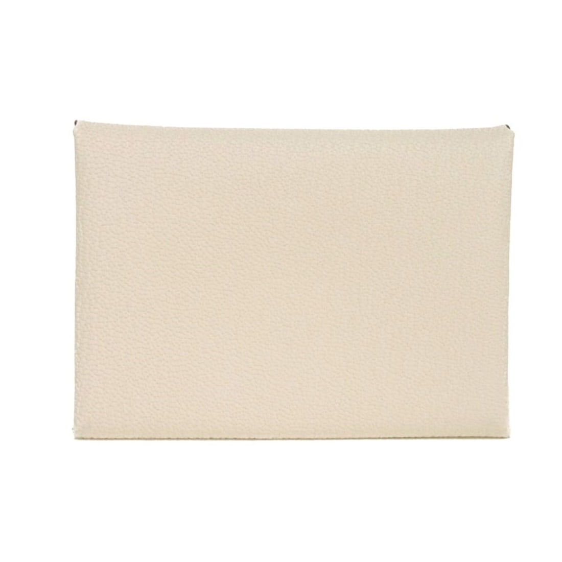 Hermes Calvi Duo Coin Case, Logo Foil Stamped, Chevre Mysore Goatskin, Ivory White, Snap Button: --- Catalog ---Category: SizeSize (HxWxD): 7.4cm x 10.5cm x 2.2cm / 2.91'' x 4.13'' x 0.86''Category: DesignType: Coin purse/coin caseColor: Ivory, WhiteGender: Men,WomenMaterial: Chevre leather Categ