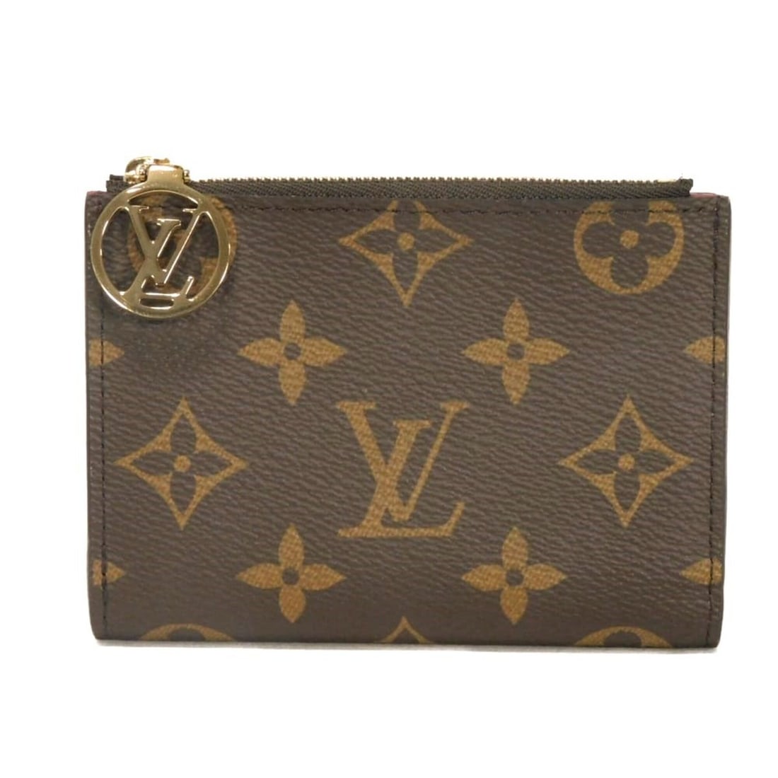 Louis Vuitton LOUIS VUITTON Bi-fold wallet Portefeuille Lisa LV Circle Brown Fuchsia RFID Monogram (1 of 13)
