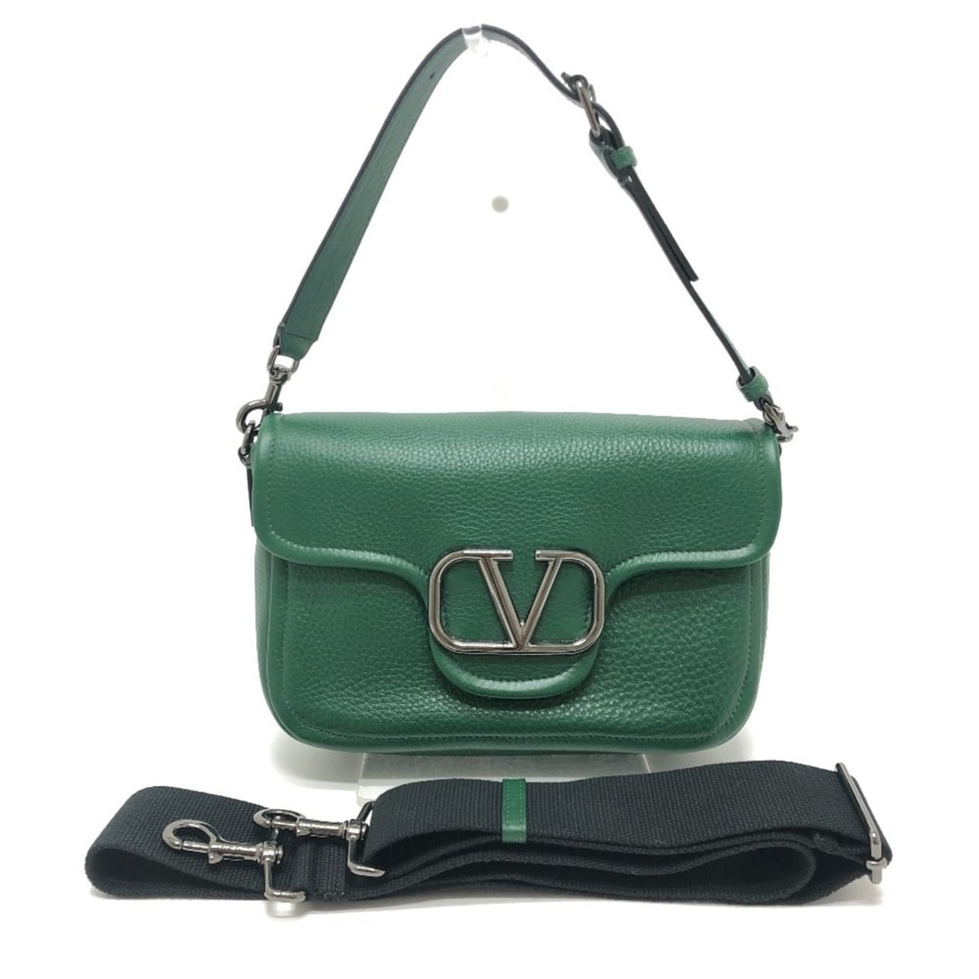 Valentino Garavani All Time Logo 2-Way Bag Shoulder Leather Women's Green: --- Catalog ---Category: SizeSize (HxWxD): 16cm x 25.5cm x 8cm / 6.29'' x 10.03'' x 3.14''Category: DesignType: Handbag, Shoulder bagColor: GreenGender: WomenMaterial: Leather Outer Pocket: Open pocke
