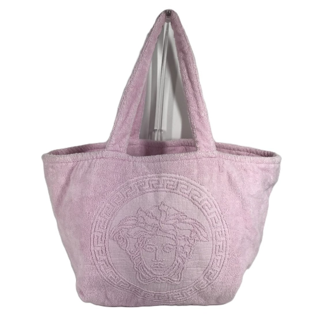 VERSACE Medusa Logo Big Tote Bag, Shoulder Boston Cotton, Men's & Women's, Pink: --- Catalog ---Category: SizeSize (HxWxD): 29cm x 52.5cm x 17cm / 11.41'' x 20.66'' x 6.69''Category: DesignType: Boston bag, Shoulder bag, Tote bagColor: PinkGender: Men,WomenMaterial: Cotton Categor