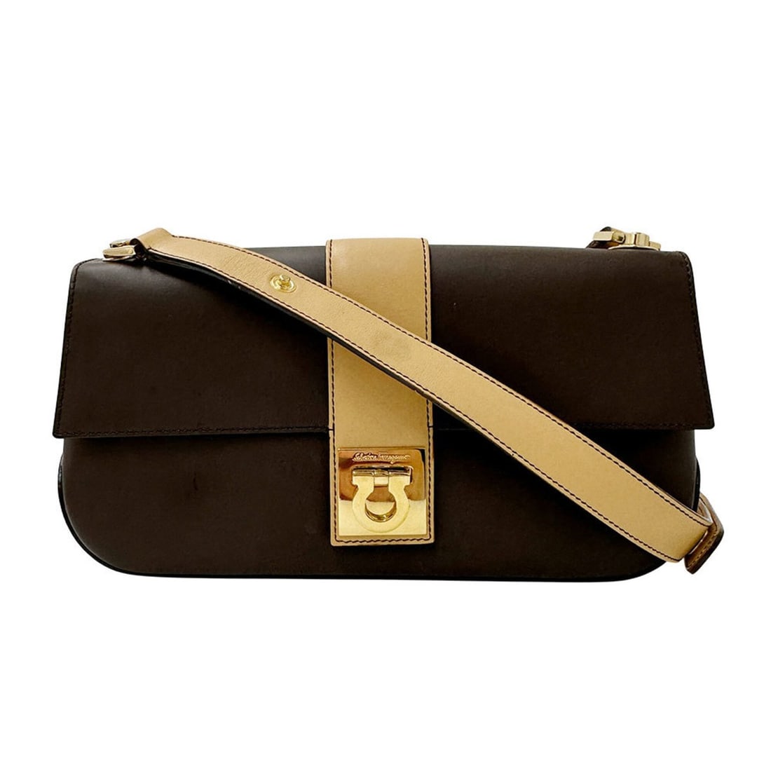 Salvatore Ferragamo Ferragamo handbag for women, brand name, double Gancini design, leather, (1 of 14)