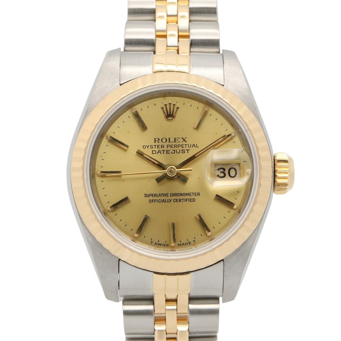 Rolex Datejust 96 Series Wristwatch, 18K (Yellow Gold) Stainless Steel, Ladies', Gold Tone,: --- Catalog ---Category: SizeWrist Size: 15cm / 5.9''Case Diameter: 26mm / 1.02''Category: DesignType: WristwatchGender: WomenColor (Dial): Champagne, GoldMaterial (Band): Stainless steel, Yellow gold