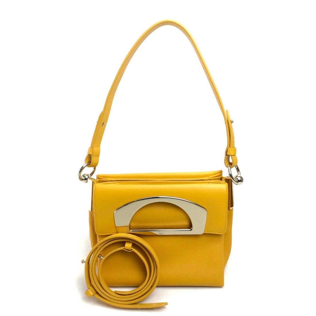 Christian Louboutin Passage Messenger Shoulder Bag - Mini Tote, 3-Way (Shoulder, Crossbody,: --- Catalog ---Category: SizeSize (HxWxD): 18cm x 20cm x 12.5cm / 7.08'' x 7.87'' x 4.92''Strap Length: 52cm / 20.47''Category: DesignType: Handbag, Shoulder bagColor: YellowGender: WomenClosure: Magn
