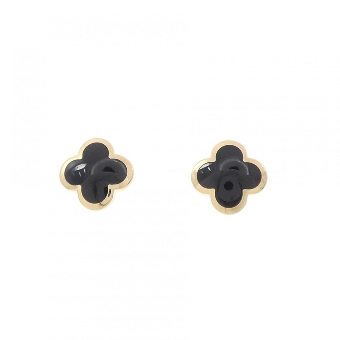 Van Cleef & Arpels Pure Alhambra Earrings: --- Catalog ---Category: SizeSize (HxWxD): 11.00mm x 11.00mm / 0.43'' x 0.43''Category: DesignType: Stud earringsColor: Yellow goldStone: OnyxGender: WomenMaterial: Yellow gold (18K)Category: