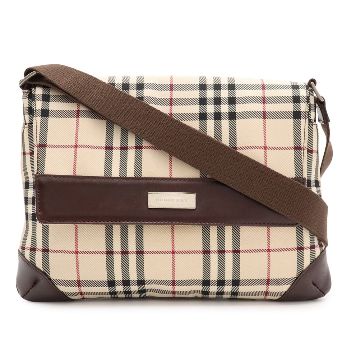 BURBERRY Nova Check shoulder bag, beige/brown.: --- Catalog ---Category: SizeSize (HxWxD): 21cm x 29cm x 2cm / 8.26'' x 11.41'' x 0.78''Category: DesignType: Shoulder bagColor: Beige, Black, BordeauxGender: WomenMaterial: Canvas , Leather Hardware