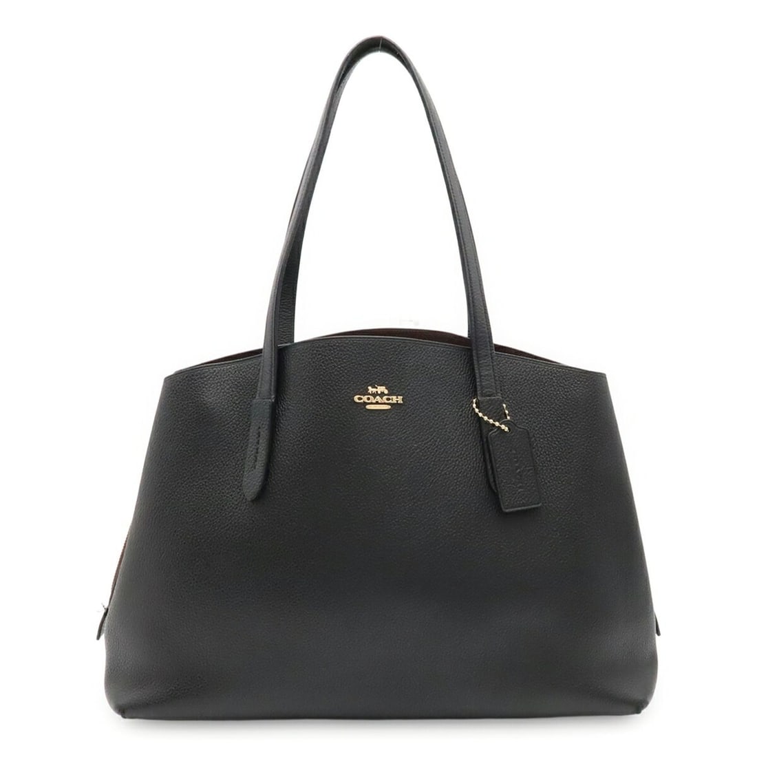 COACH Charlie Carryall Tote Bag Shoulder Leather Black 52547: --- Catalog ---Category: SizeSize (HxWxD): 30cm x 44cm x 14.5cm / 11.81'' x 17.32'' x 5.7''Category: DesignType: Shoulder bag, Tote bagColor: BlackGender: WomenMaterial: Leather Hardware Color: