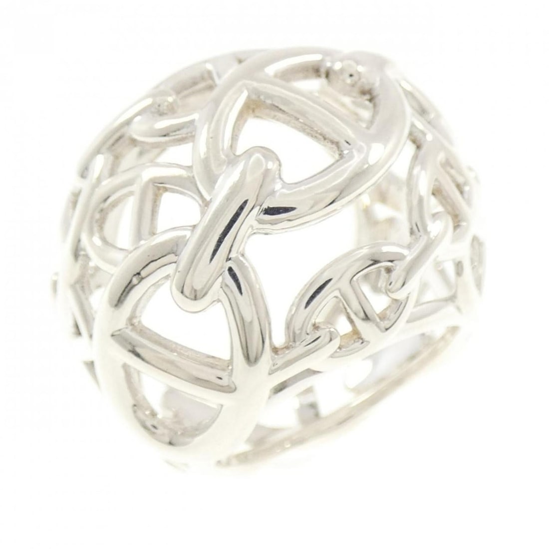 Hermes Hermès Chaine d'Ancre Enchainée Very Large Ring: --- Catalog ---Category: SizeUS Size: 7.5Brand Size: 55Category: DesignType: Band ringGender: WomenMaterial: Silver 925Category: GeneralMPN: H114619BBrand: Hermes--- Item List ---Section: