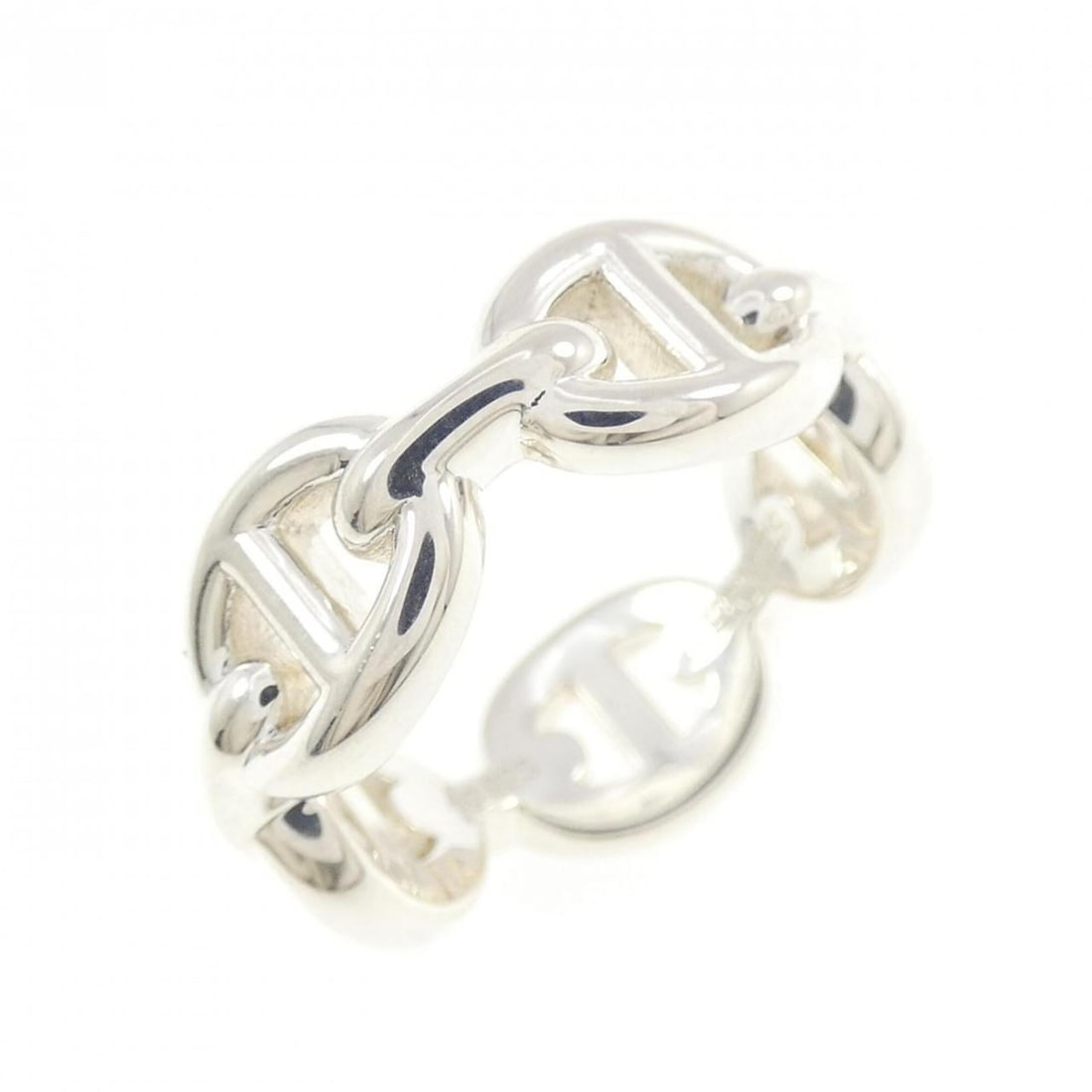 Hermes Hermès Chaine d'Ancre Enchainée Ring: --- Catalog ---Category: SizeUS Size: 4Brand Size: 47Category: DesignType: Band ringGender: WomenMaterial: Silver 925Category: GeneralMPN: H109507BBrand: Hermes--- Item List ---Section: