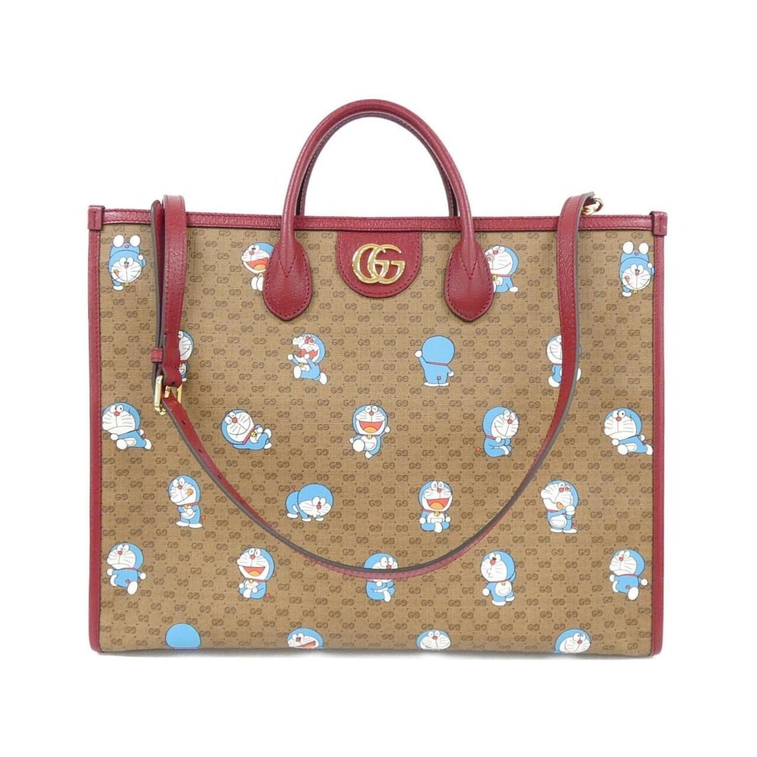 Gucci 653952 2TJAG Handbag: --- Catalog ---Category: SizeSize (HxWxD): 34cm x 43cm x 18cm / 13.38'' x 16.92'' x 7.08''Category: DesignType: HandbagColor: Beige, Cherry redGender: Men,WomenMaterial: GG Supreme Hardware Color: