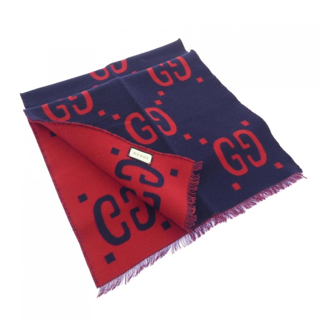 Gucci scarf: --- Catalog ---Category: SizeSize (LxW): 1.86m x 37.5cm / 73.22'' x 14.76''Category: DesignType: StoleColor: Navy, Red colorGender: MenCategory: GeneralBrand: Gucci--- Item List ---Section:
