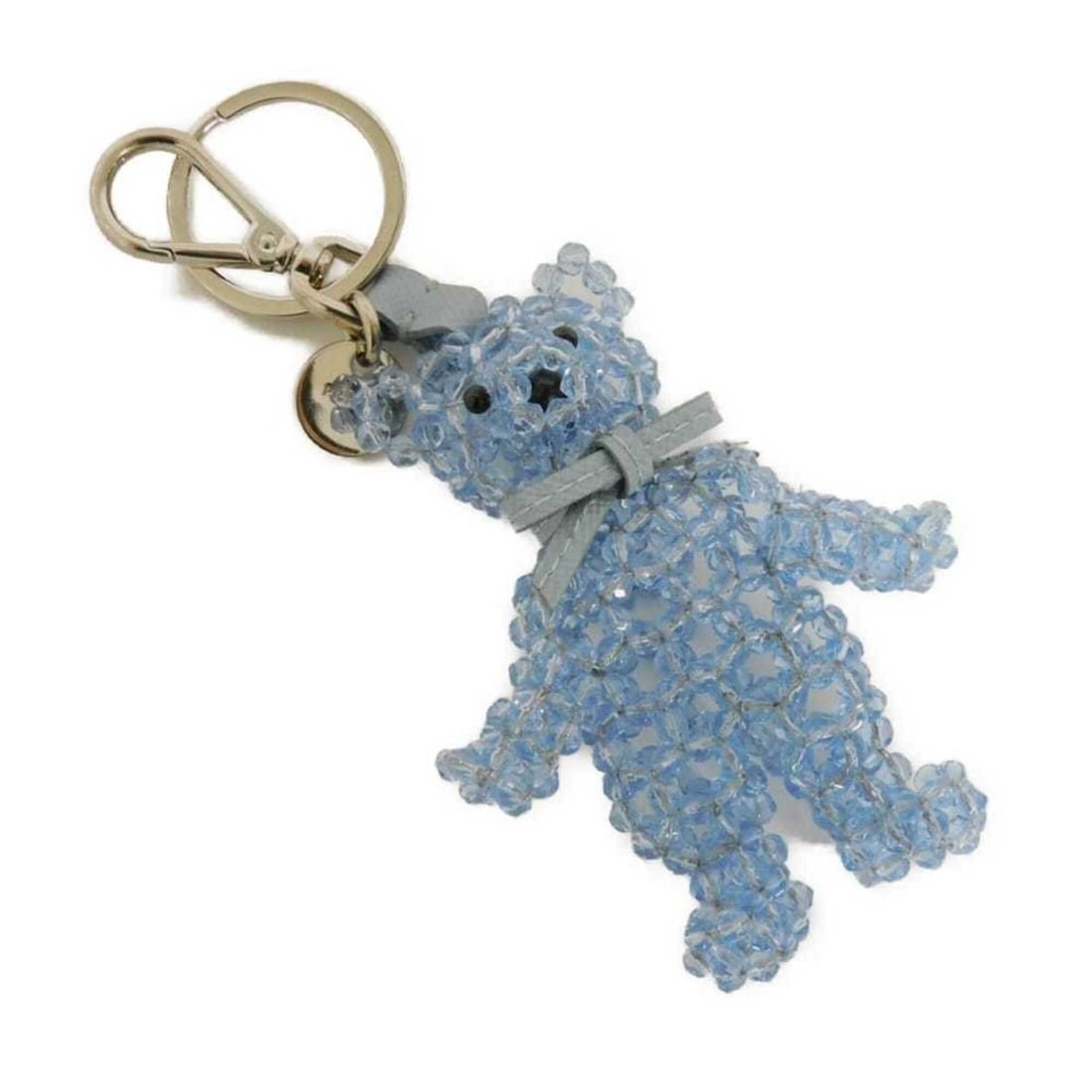 Prada Saffiano Trick Bear Keychain, Clear Light Blue Bag Charm, Logo Medallion, Plastic Beads,: --- Catalog ---Category: SizeSize (HxWxD): 14cm x 7cm x 2.5cm / 5.51'' x 2.75'' x 0.98''Category: DesignType: KeyringColor: Blue, Clear, Light blueGender: WomenMaterial: PlasticCategory: GeneralMPN: