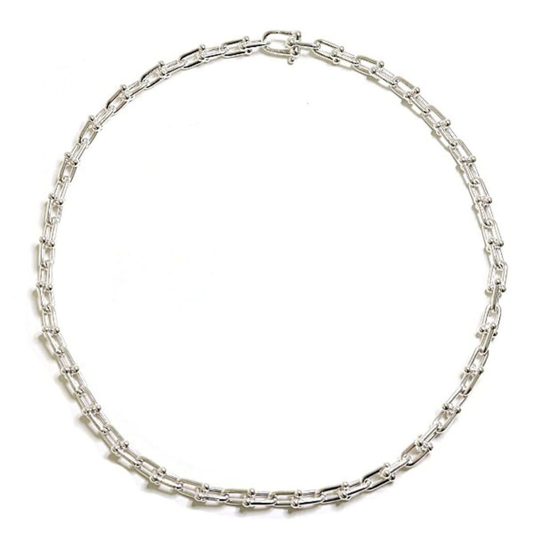 TIFFANY&Co. Tiffany HardWear Small Link Necklace, Sterling Silver (Ag925), Approx. 42.6g (1 of 14)