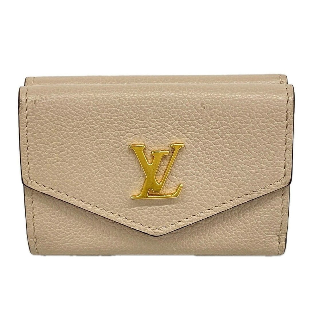 Louis Vuitton Tri-fold Wallet, Taurillon Leather, Portefeuille Lock Mini, M69340, Ladies': --- Catalog ---Category: SizeSize (HxWxD): 7cm x 10cm x 2cm / 2.75'' x 3.93'' x 0.78''Category: DesignType: Wallet (tri-fold)Color: GalleGender: WomenCategory: GeneralMPN: M69340Brand: Louis Vuitton--