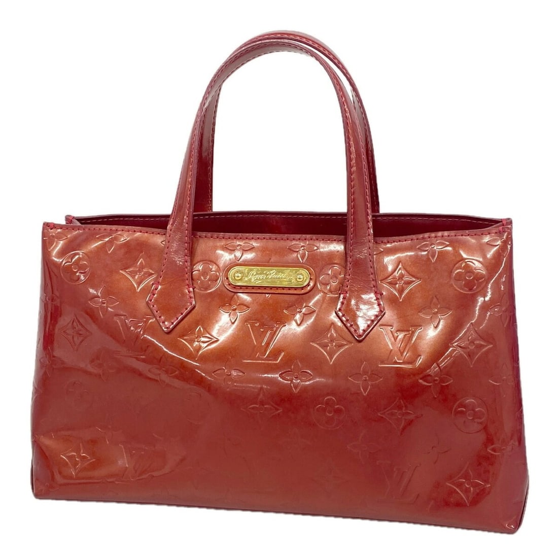 Louis Vuitton Vernis Wilshire PM handbag, M93642, Pomme d'Amour, for women.: --- Catalog ---Category: SizeSize (HxWxD): 18cm x 30cm x 11cm / 7.08'' x 11.81'' x 4.33''Category: DesignType: HandbagColor: Pomme d'amourGender: WomenCategory: GeneralMPN: M93642Brand: Louis Vuitton-