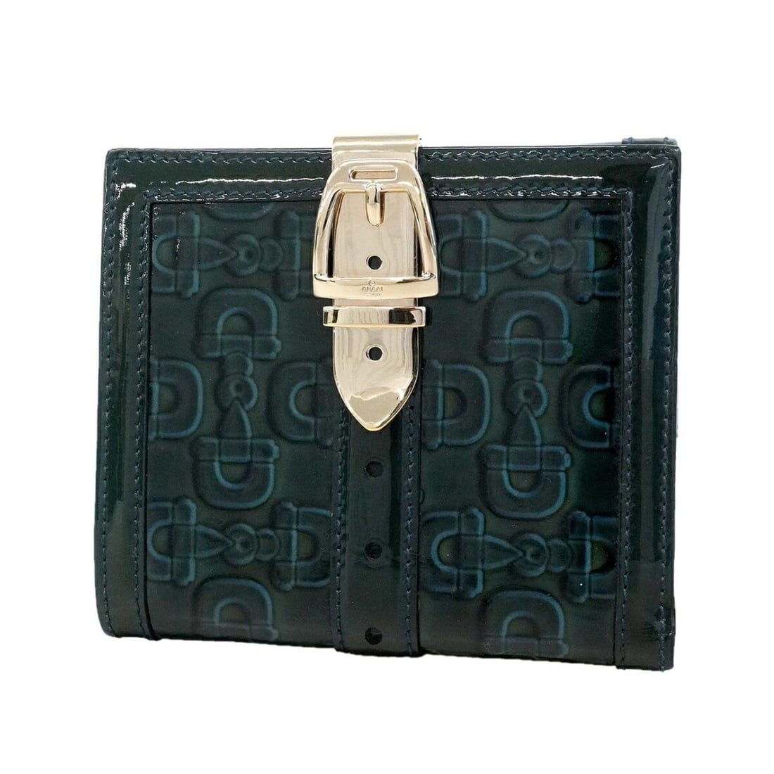 Gucci Horsebit Wallet 145748 Enamel Green Women's: --- Catalog ---Category: SizeSize (HxWxD): 11cm x 12.5cm x 3cm / 4.33'' x 4.92'' x 1.18''Category: DesignType: Wallet (bi-fold)Color: GreenGender: WomenCategory: GeneralMPN: 145748Brand: Gucci---