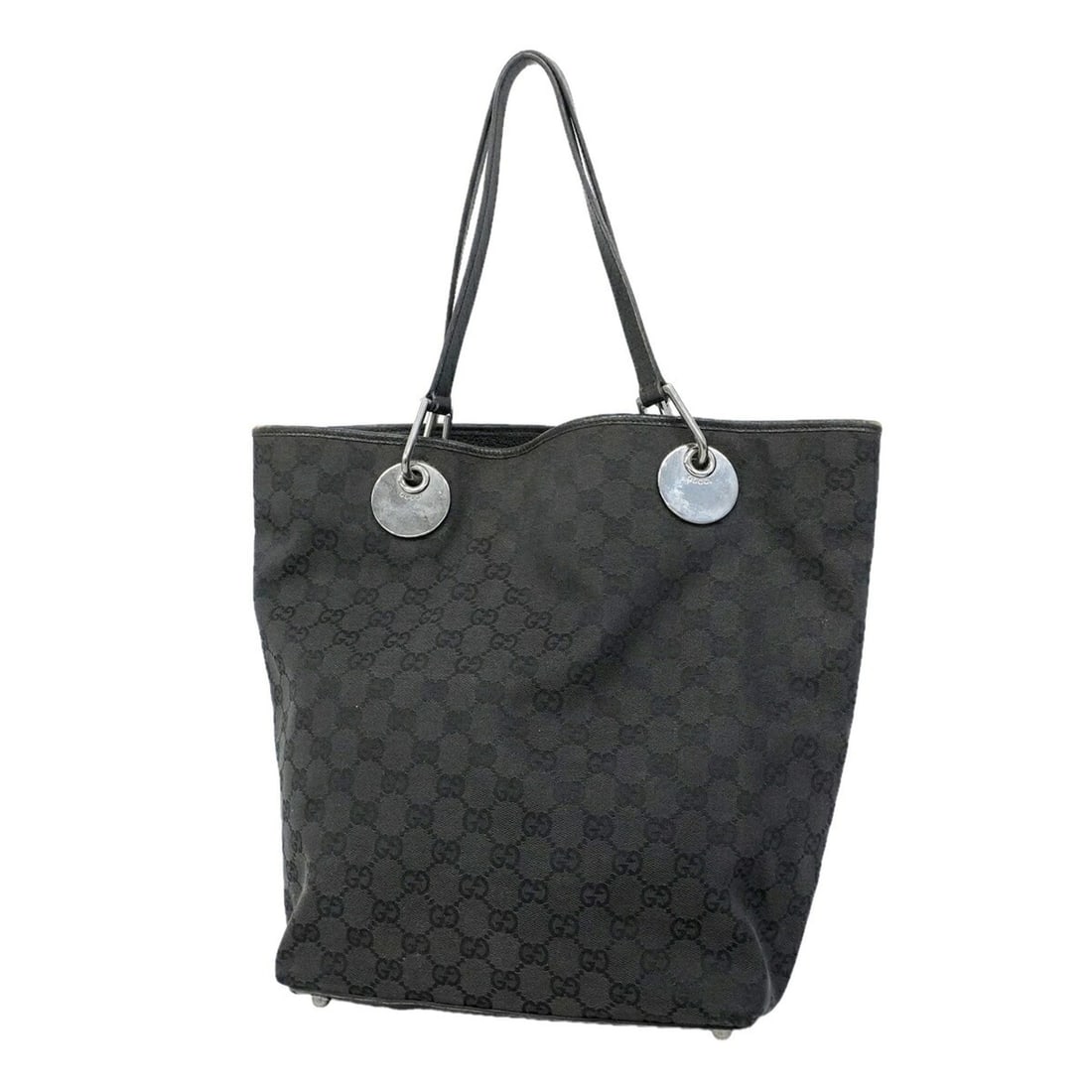 Gucci GG Canvas Tote Bag 120836 Black Women's: --- Catalog ---Category: SizeSize (HxWxD): 32.5cm x 24cm x 11cm / 12.79'' x 9.44'' x 4.33''Category: DesignType: Tote bagColor: BlackGender: WomenHardware Color: SilverCategory: GeneralMPN: 120836Bran