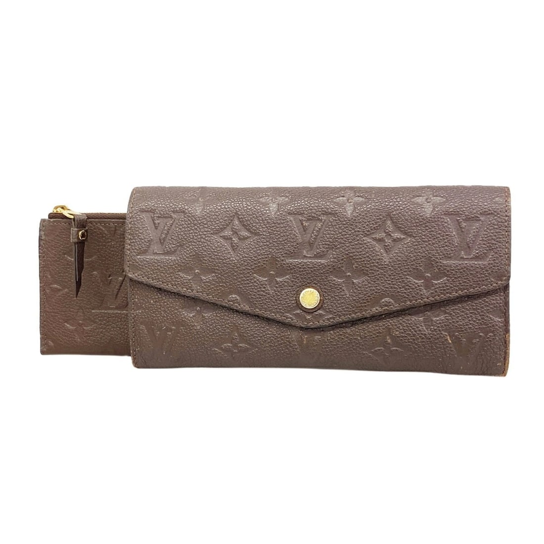 Louis Vuitton Monogram Empreinte Portefeuille Curieuse Long Wallet M60389 (Ladies'): --- Catalog ---Category: SizeSize (HxWxD): 10cm x 20cm x 2cm / 3.93'' x 7.87'' x 0.78''Category: DesignType: Long wallet (bi-fold)Color: EarthGender: WomenCategory: GeneralMPN: M60389Brand: Louis