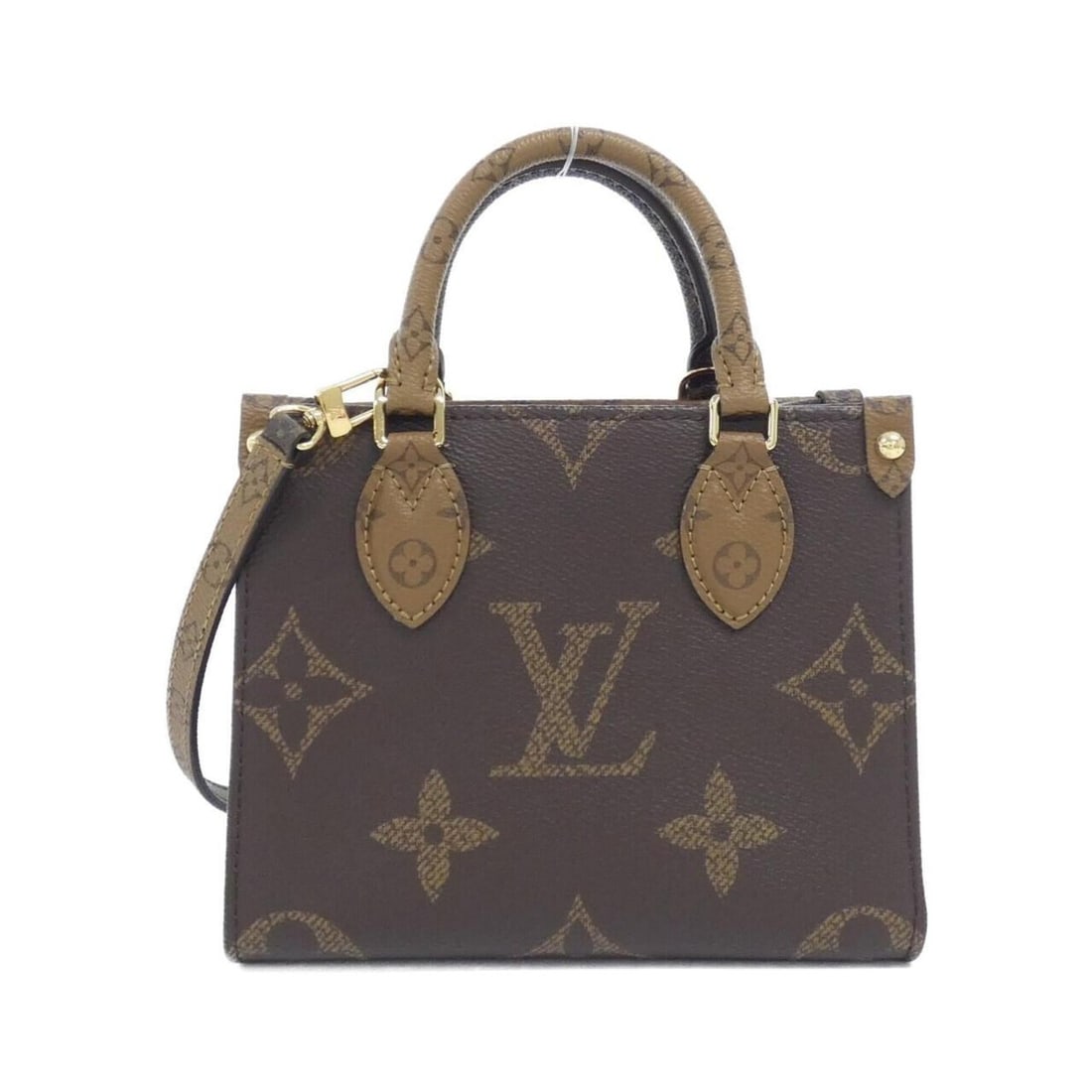 Louis Vuitton Monogram Giant OnTheGo BB M46839 Handbag: --- Catalog ---Category: SizeSize (HxWxD): 15cm x 18cm x 8cm / 5.9'' x 7.08'' x 3.14''Category: DesignType: HandbagColor: MarronGender: Men,WomenMaterial: Coated canvas Hardware Color: GoldCategory: G