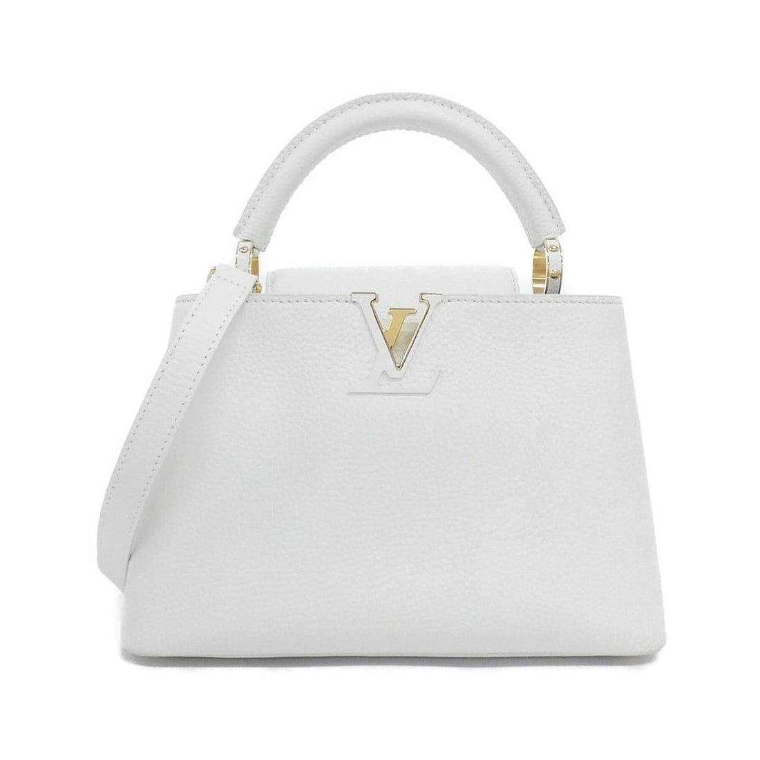 Louis Vuitton Capucines BB M54294 Handbag: --- Catalog ---Category: SizeSize (HxWxD): 18cm x 27cm x 9cm / 7.08'' x 10.62'' x 3.54''Category: DesignType: HandbagColor: BlancGender: WomenHardware Color: GoldCategory: GeneralMPN: M54294Brand: Lou