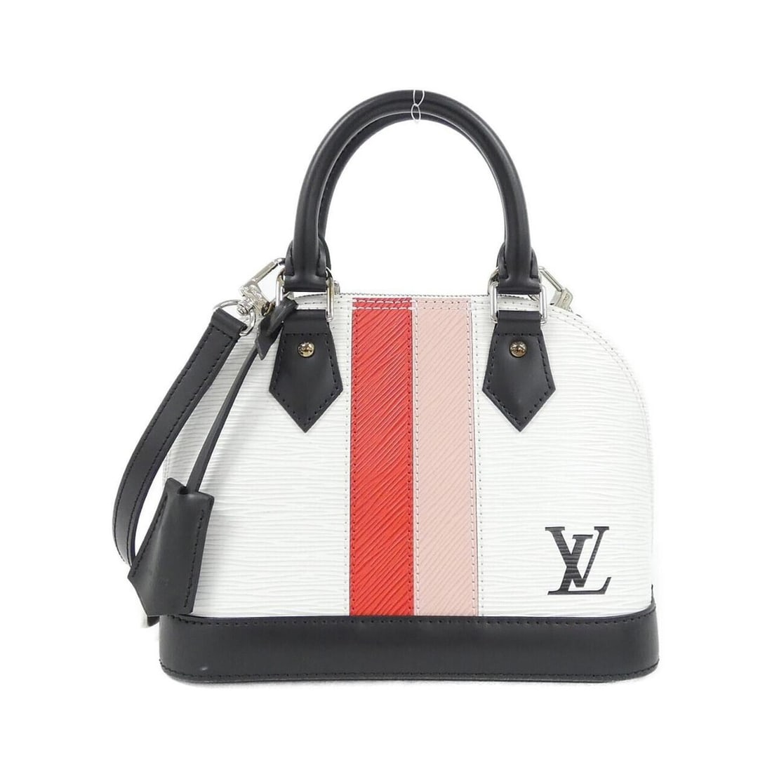Louis Vuitton Epi Stripes Alma BB M51963 Handbag: --- Catalog ---Category: SizeSize (HxWxD): 17cm x 23cm x 11cm / 6.69'' x 9.05'' x 4.33''Category: DesignType: HandbagColor: BlancGender: WomenMaterial: Leather Hardware Color: SilverLeather/Fur Type: 