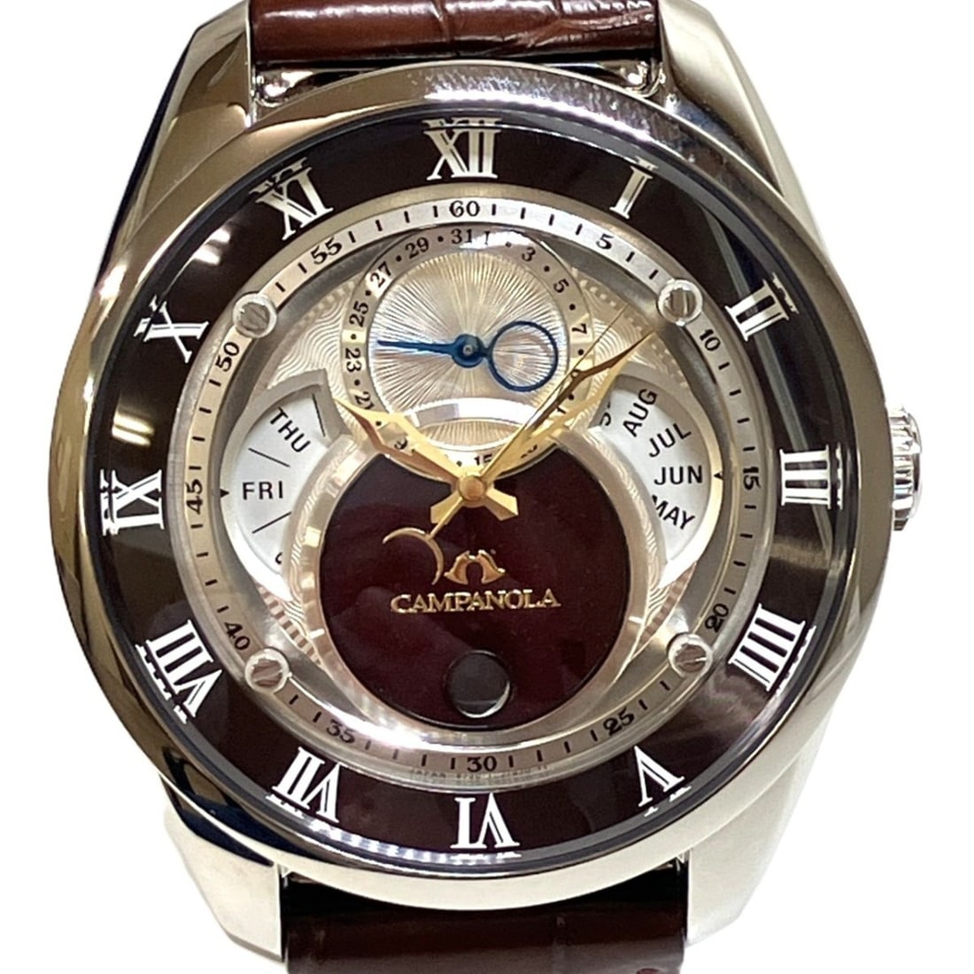 Citizen Campanola Watch, Total Weight 118.0g, Stainless Steel, Genuine Leather Strap, Solar Powered, (1 of 9)