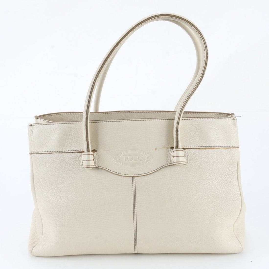 Tod's Mocassino Leather Tote Bag, Shoulder Handbag - Brand Name Women's: --- Catalog ---Category: SizeSize (HxWxD): 23cm x 36cm x 12cm / 9.05'' x 14.17'' x 4.72''Category: DesignType: Handbag, Shoulder bag, Tote bagColor: IvoryGender: WomenMaterial: Leather Category: Gener
