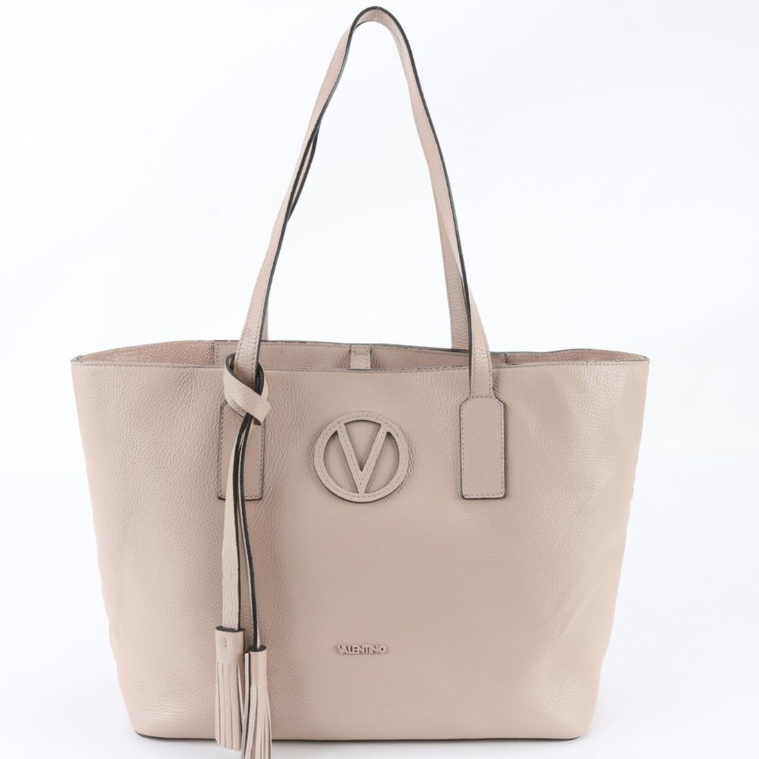 Valentino Soho Tassel Leather Tote Bag Shoulder Handbag for Women: --- Catalog ---Category: SizeSize (HxWxD): 30cm x 36cm x 18cm / 11.81'' x 14.17'' x 7.08''Category: DesignType: Handbag, Shoulder bag, Tote bagColor: Baby pinkGender: WomenMaterial: Leather Category: 