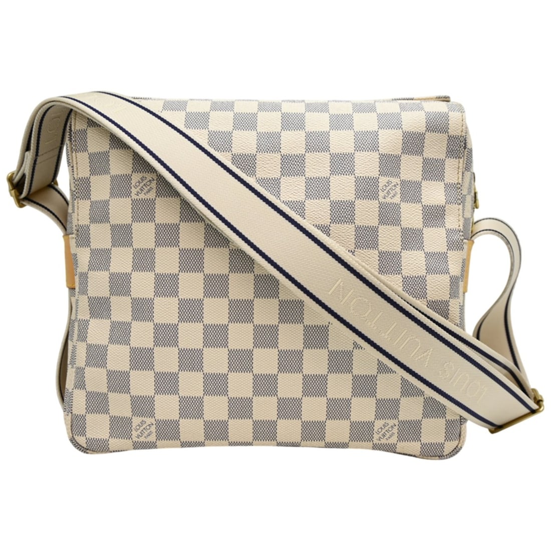 Louis Vuitton Naviglio Women's/Men's Shoulder Bag N51189 (Discontinued) Damier Azur White: --- Catalog ---Category: SizeSize (HxWxD): 25cm x 28cm x 14cm / 9.84'' x 11.02'' x 5.51''Category: DesignType: Shoulder bagColor: WhiteGender: Men,WomenMaterial: Damier Azur Category: GeneralMPN: N511