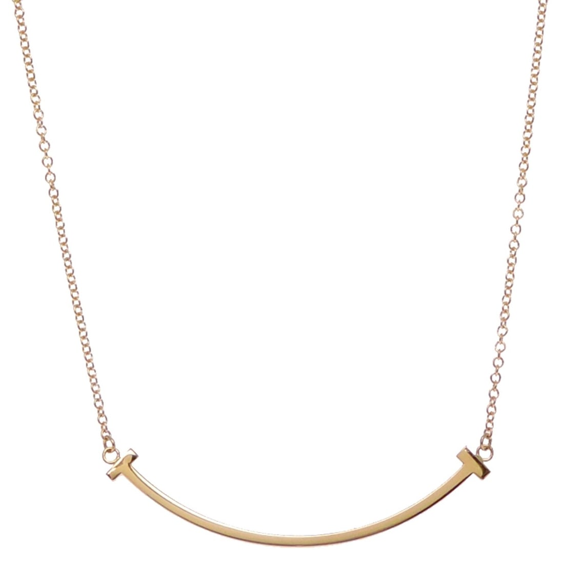 Tiffany & Co. Au750YG T Smile Pendant Small Women's Necklace 60011679 750 Yellow Gold: --- Catalog ---Category: SizePendant Size: 8mm x 36.7mm / 0.31'' x 1.44''Neck Circumference: 45.5 cm / 17.91''Category: DesignGender: WomenMaterial: Yellow gold (18K)Necklace Type: NecklaceCategory: G