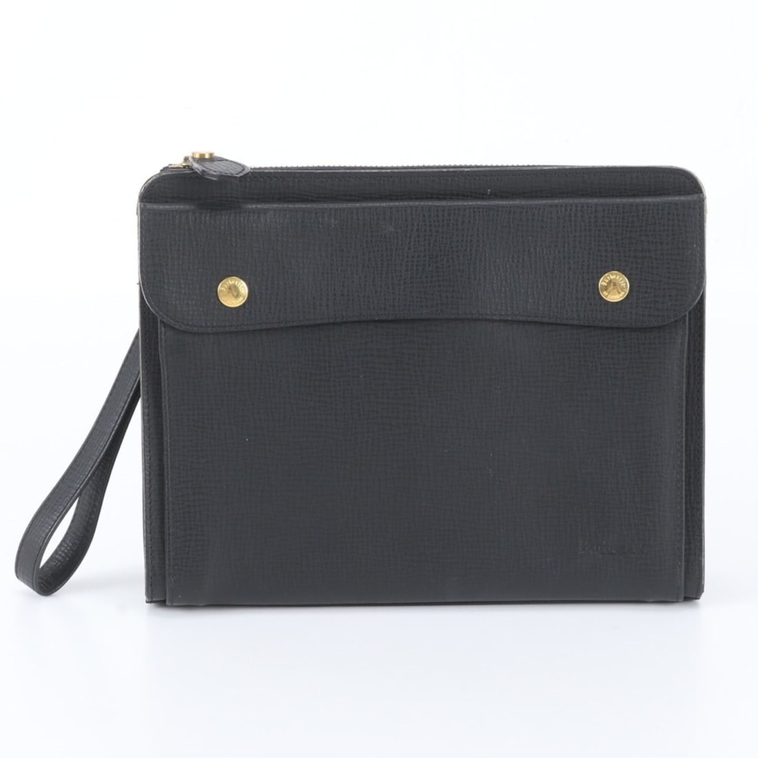 Burberry Leather Second Bag Clutch Pouch Business Black Men's: --- Catalog ---Category: SizeSize (HxWxD): 19cm x 25cm x 6cm / 7.48'' x 9.84'' x 2.36''Handle Length: 32cm / 12.59''Category: DesignType: Clutch bagColor: BlackGender: MenMaterial: Leather Category: G