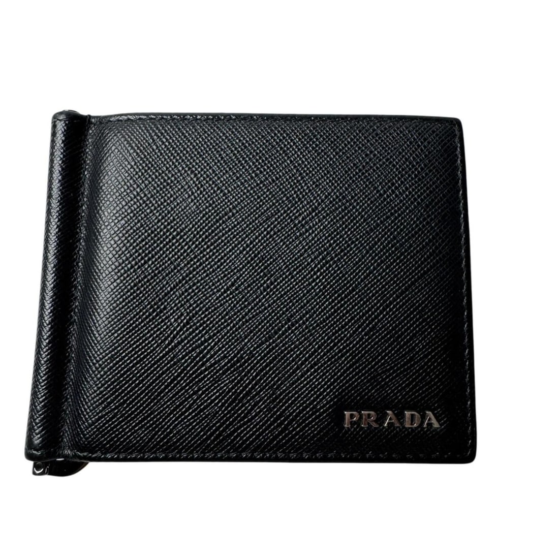 Prada PRADA Money Clip Mini Wallet Business Card Holder/Card Case Saffiano Leather Men's: --- Catalog ---Category: SizeSize (HxWxD): 8.5cm x 11cm / 3.34'' x 4.33''Category: DesignType: Money clipColor: BlackGender: MenCategory: GeneralBrand: Prada--- Item List ---Section: ConditionRanking: