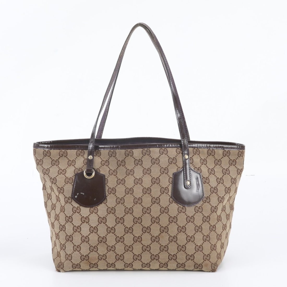 Gucci GG Canvas Jolie 211976 Leather Tote Bag Shoulder Handbag Brown Women's: --- Catalog ---Category: SizeSize (HxWxD): 22cm x 28cm x 15cm / 8.66'' x 11.02'' x 5.9''Category: DesignType: Handbag, Shoulder bag, Tote bagColor: BrownGender: WomenMaterial: Leather , Canvas Categor