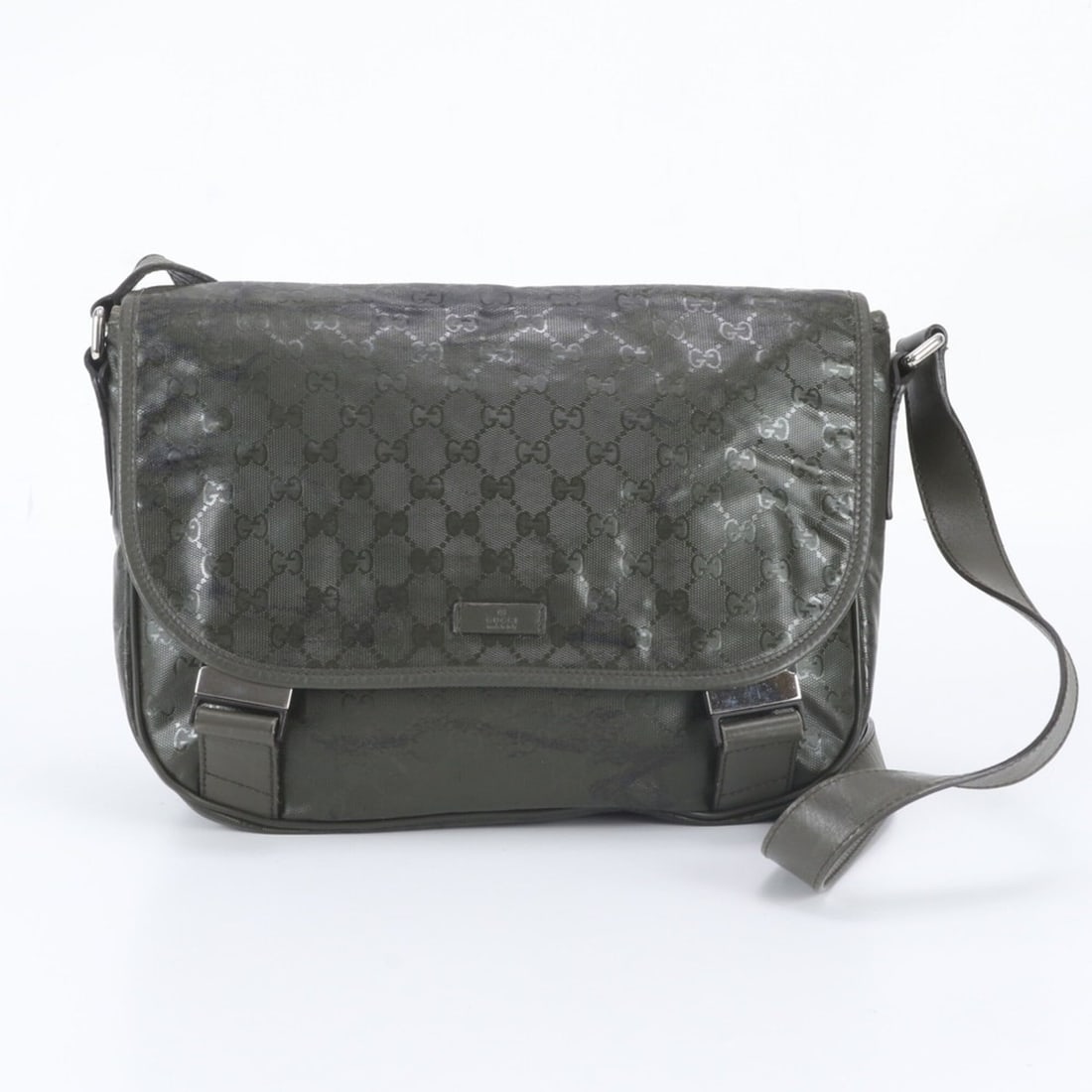 Gucci GG Imprime 201732 Leather Shoulder Bag Messenger Business Tote for Men: --- Catalog ---Category: SizeSize (HxWxD): 27cm x 30cm x 8cm / 10.62'' x 11.81'' x 3.14''Category: DesignType: Messenger bag, Shoulder bag, Tote bagColor: Green, KhakiGender: MenMaterial: Leather , Co