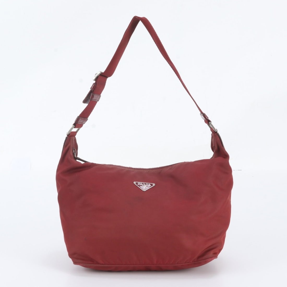 Prada Tessuto Nylon Triangle Logo Leather Shoulder Bag, One-Shoulder Tote Bag for Women: --- Catalog ---Category: SizeSize (HxWxD): 18cm x 25cm x 15cm / 7.08'' x 9.84'' x 5.9''Category: DesignType: Shoulder bag, Tote bagColor: Red colorGender: WomenMaterial: Leather , Nylon Category: Gene