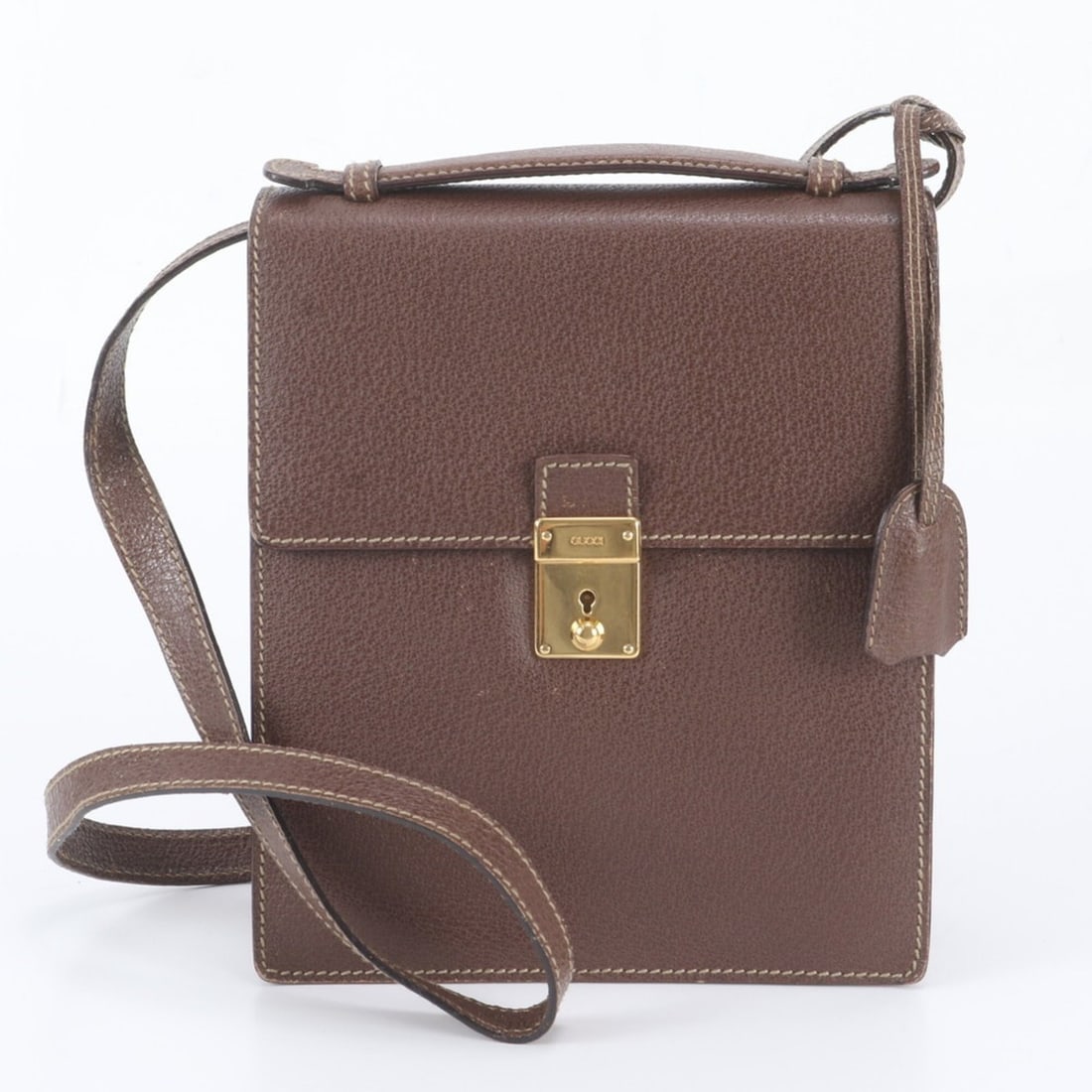Gucci Old Leather 2-Way Shoulder Bag Crossbody Handbag for Women: --- Catalog ---Category: SizeSize (HxWxD): 23cm x 20cm x 23cm / 9.05'' x 7.87'' x 9.05''Category: DesignType: Crossbody bag, Handbag, Shoulder bagColor: BrownGender: WomenMaterial: Leather Category: G