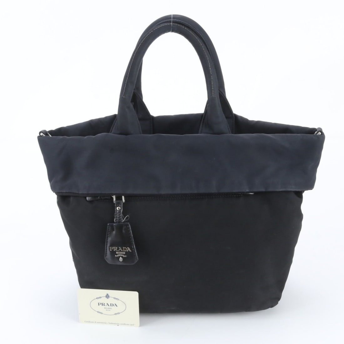 Prada Reversible 2-Way Tote Bag for Women, Tessuto Nylon Leather with Triangle Logo, BN1959,: --- Catalog ---Category: SizeSize (HxWxD): 24cm x 27cm x 17cm / 9.44'' x 10.62'' x 6.69''Category: DesignType: Tote bagColor: Black, NavyGender: WomenMaterial: Leather , Nylon Category: GeneralMPN: BN