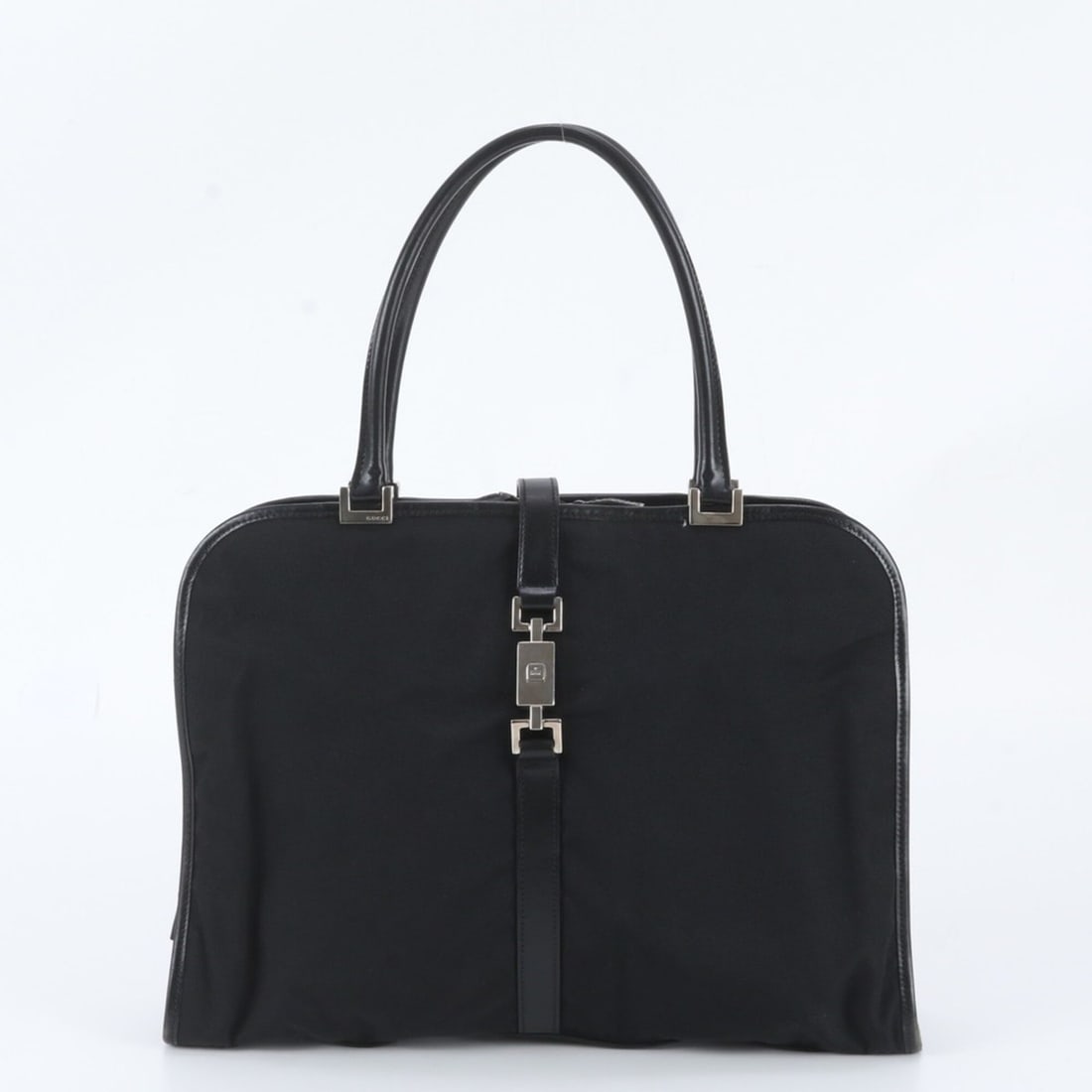 Gucci Jackie 002 1072 Leather Tote Bag Shoulder Handbag Black Women's: --- Catalog ---Category: SizeSize (HxWxD): 27cm x 37cm x 8cm / 10.62'' x 14.56'' x 3.14''Category: DesignType: Handbag, Shoulder bag, Tote bagColor: BlackGender: WomenMaterial: Leather , Nylon Categor