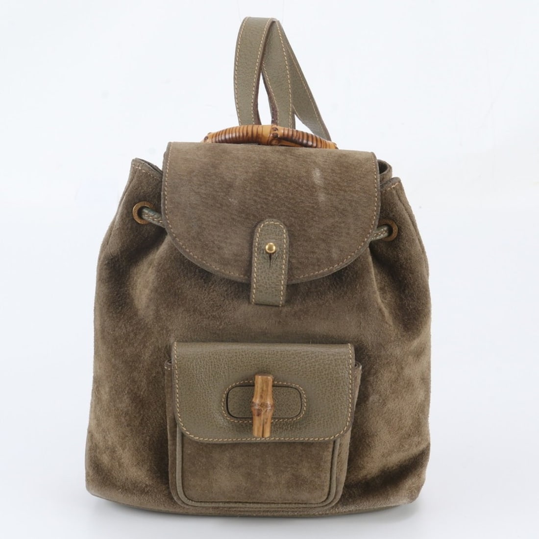 Gucci Old Bamboo 003 2058 0030 Leather Backpack for Women (1 of 9)