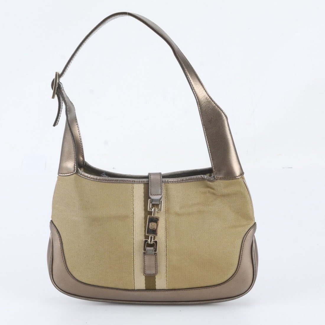Gucci Jackie 001 3735 Leather Shoulder Bag, One-Shoulder Tote Handbag for Women: --- Catalog ---Category: SizeSize (HxWxD): 17cm x 25cm x 3cm / 6.69'' x 9.84'' x 1.18''Category: DesignType: Handbag, Shoulder bag, Tote bagColor: GoldGender: WomenMaterial: Leather , Canvas Category: